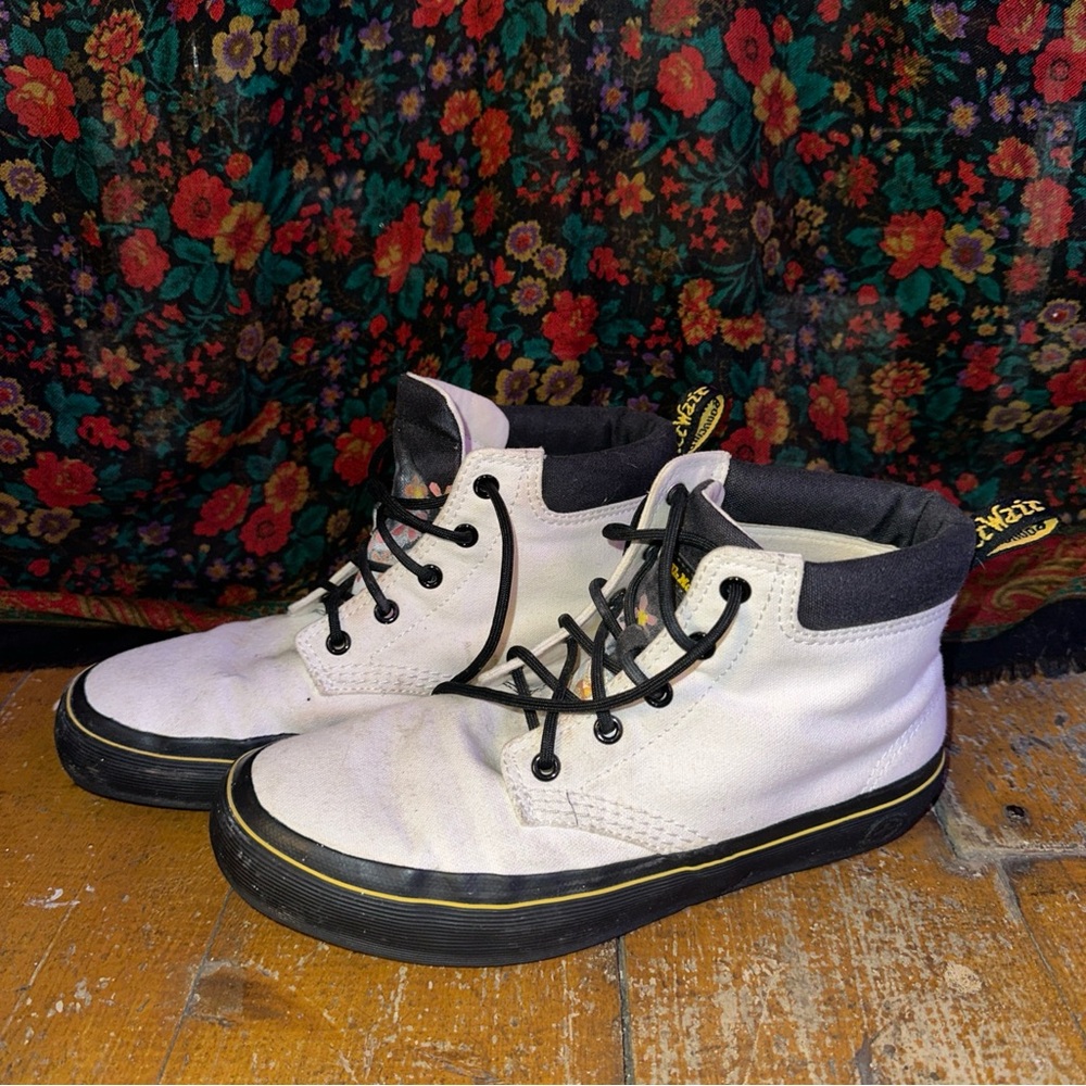 Dr. Martens Cream and Black High-Tops